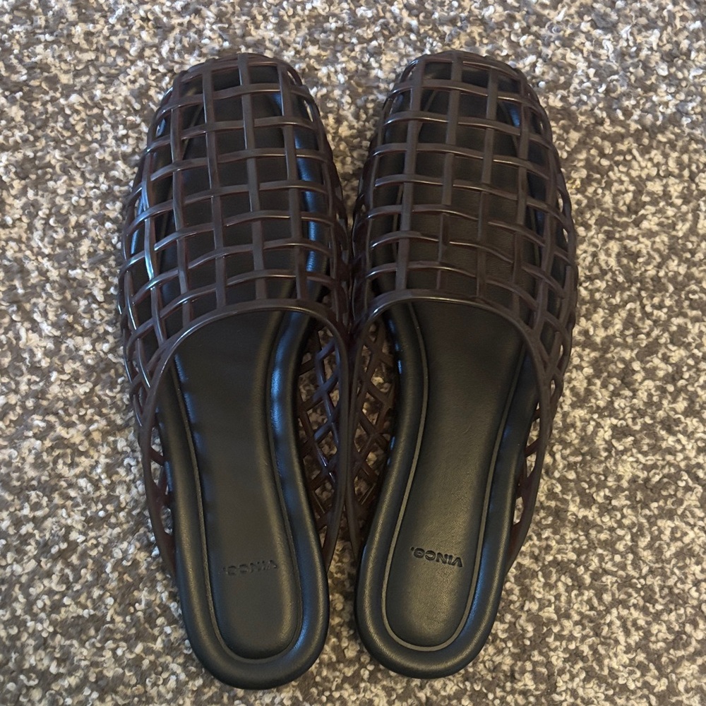 Vince Dark Brown Barcelona jelly flats